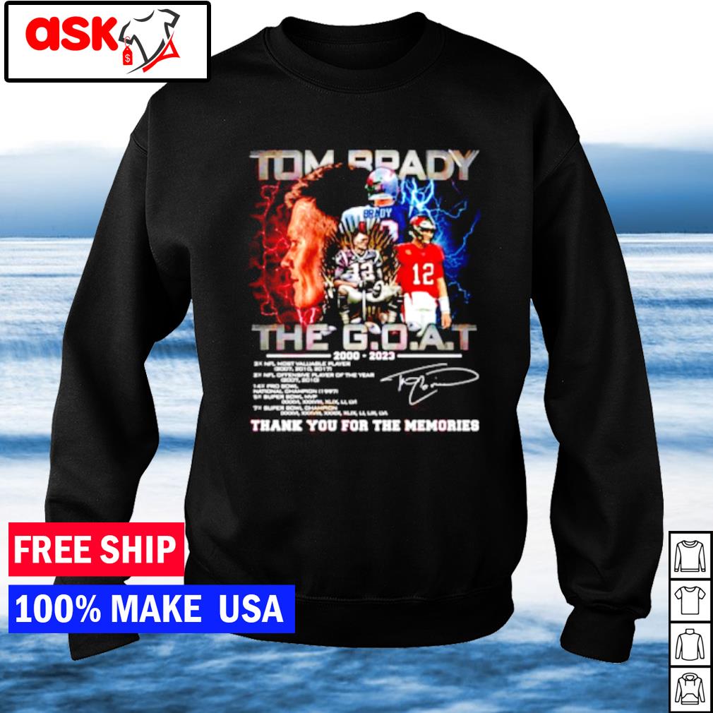 TrendyTeeStore Tom Brady Fan Shirt The Goat Sweatshirt Greatest of All Time Sweatshirt