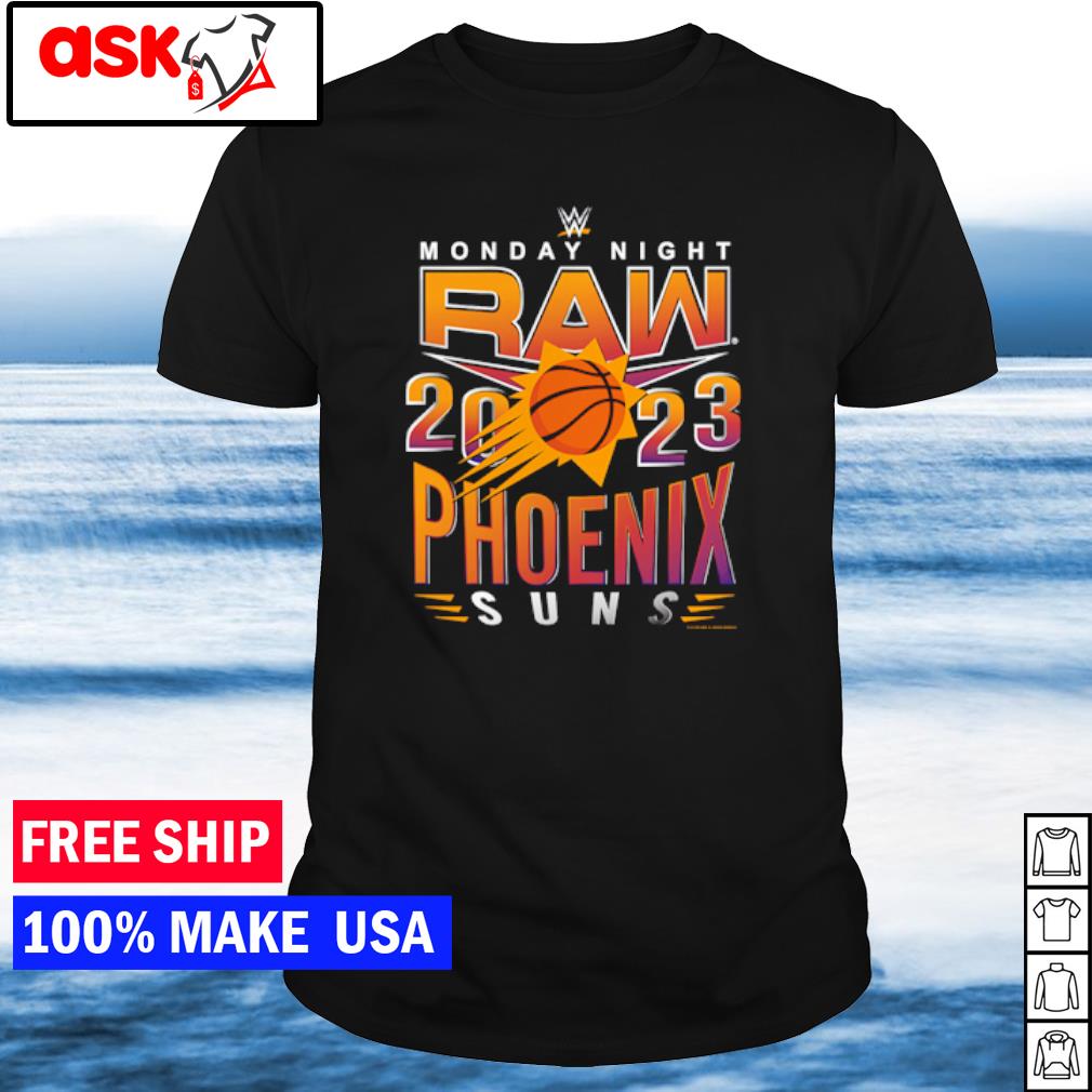 Official phoenix Suns Black WWE Monday Night RAW shirt